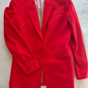 Another Tomorrow Red Single Button Jacket